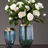 Modern Light Luxury Glass Vase – Elegant Living Room & Dining Table Decor