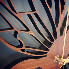 bamboo and wood bee wall clock