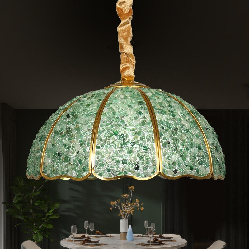 Light Luxury Vintage Crystal Chandelier – Solid Copper Restaurant Lighting