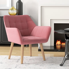 Accent Chair, Arm Chair With Wide Arms