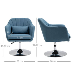 Swivel Linen Fabric Accent Chair For Living Room