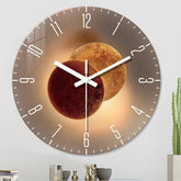 Luxury Silent Glass Wall Clock for Living Room