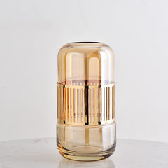 Glass Vase Light Luxury Golden Wrought Iron Living Room