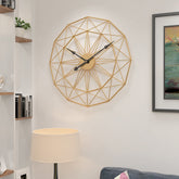 Home Simple Retro Living Room Wrought Iron Wall Clock Round Decorative Clock Metal Clock