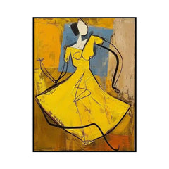 Hand-Painted Abstract Portrait Oil Painting