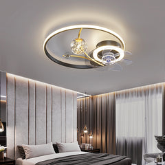Modern Bladeless Ceiling Fan Chandelier – Elegant Bedroom Lighting