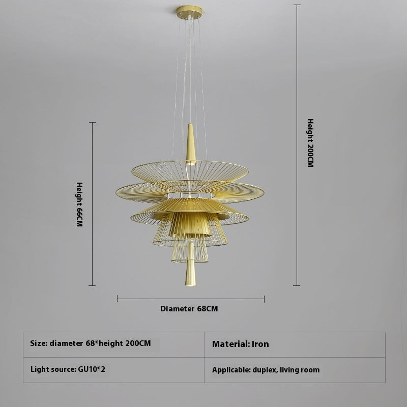 Minimalist Artistic Hollow Chandelier for Elegant Dining Rooms