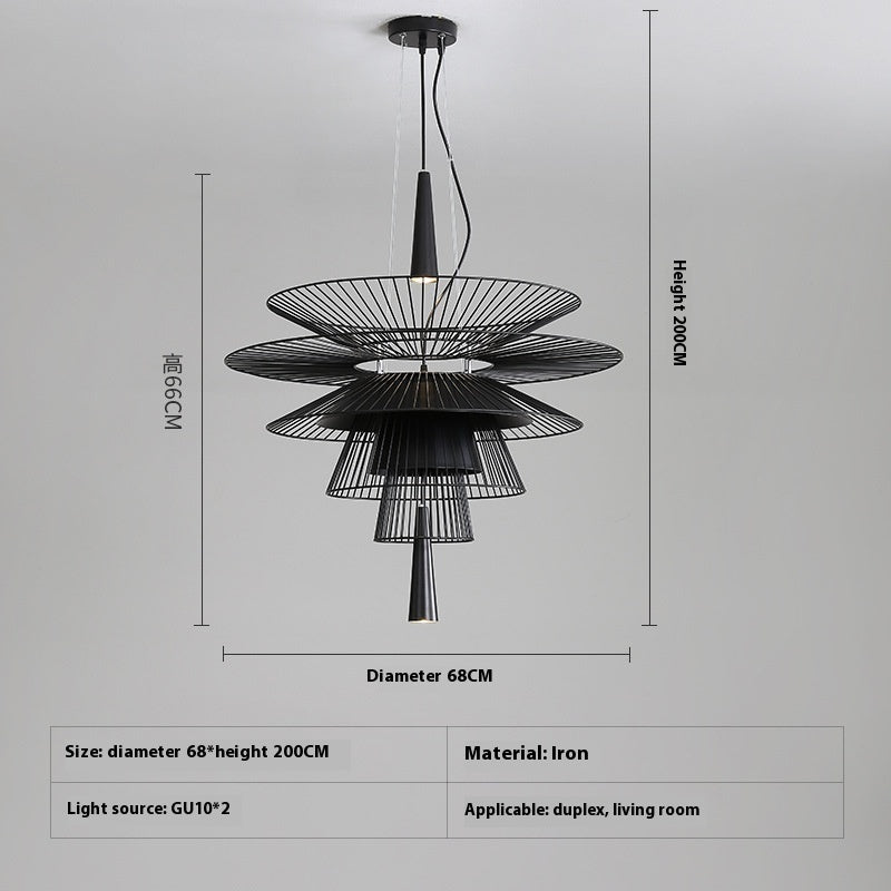 Minimalist Artistic Hollow Chandelier for Elegant Dining Rooms