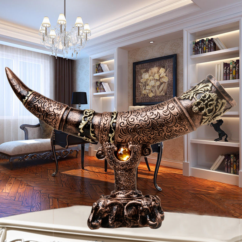 Elegant Faux Ivory Sculpture Decorative Home Ornament
