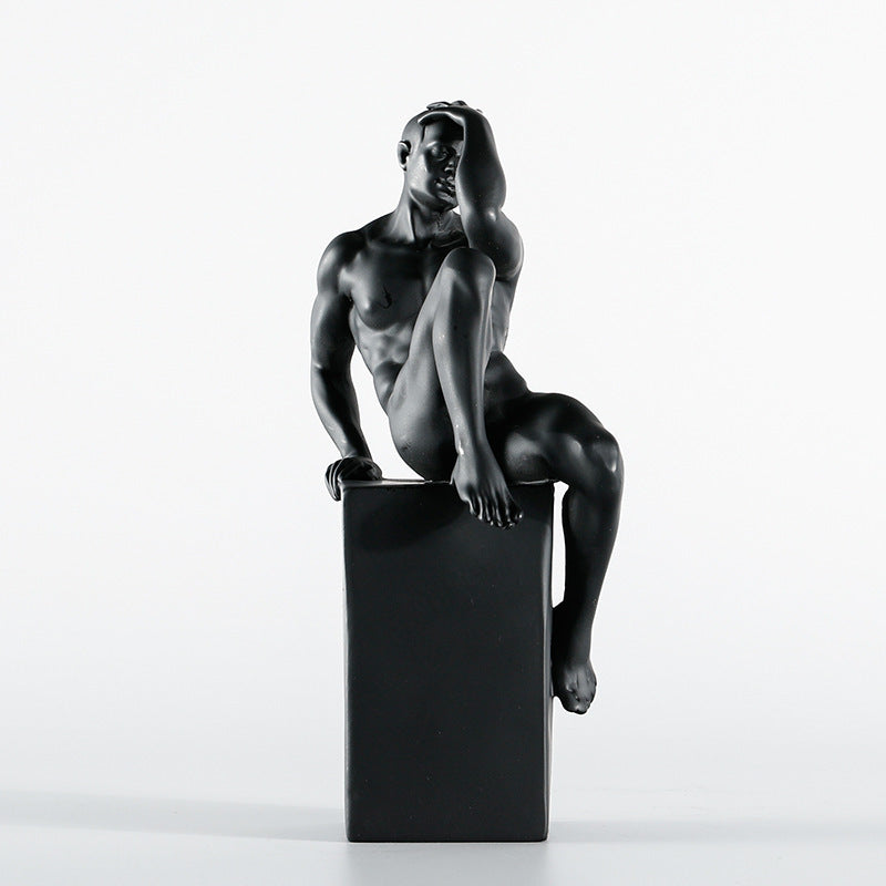 Modern Character Resin Sculpture – Elegant Living Room Decor
