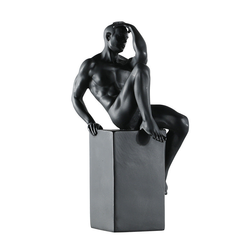 Modern Character Resin Sculpture – Elegant Living Room Decor