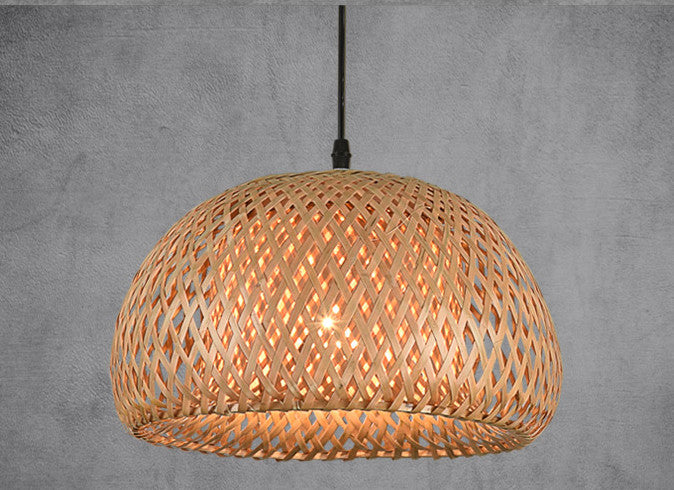 American Garden Bamboo Woven Chandelier – Southeast Asian Style Restaurant Pendant Lamp