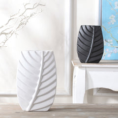 Nordic Leaf Ceramic Vase – Modern Luxury TV Cabinet & Table Decor