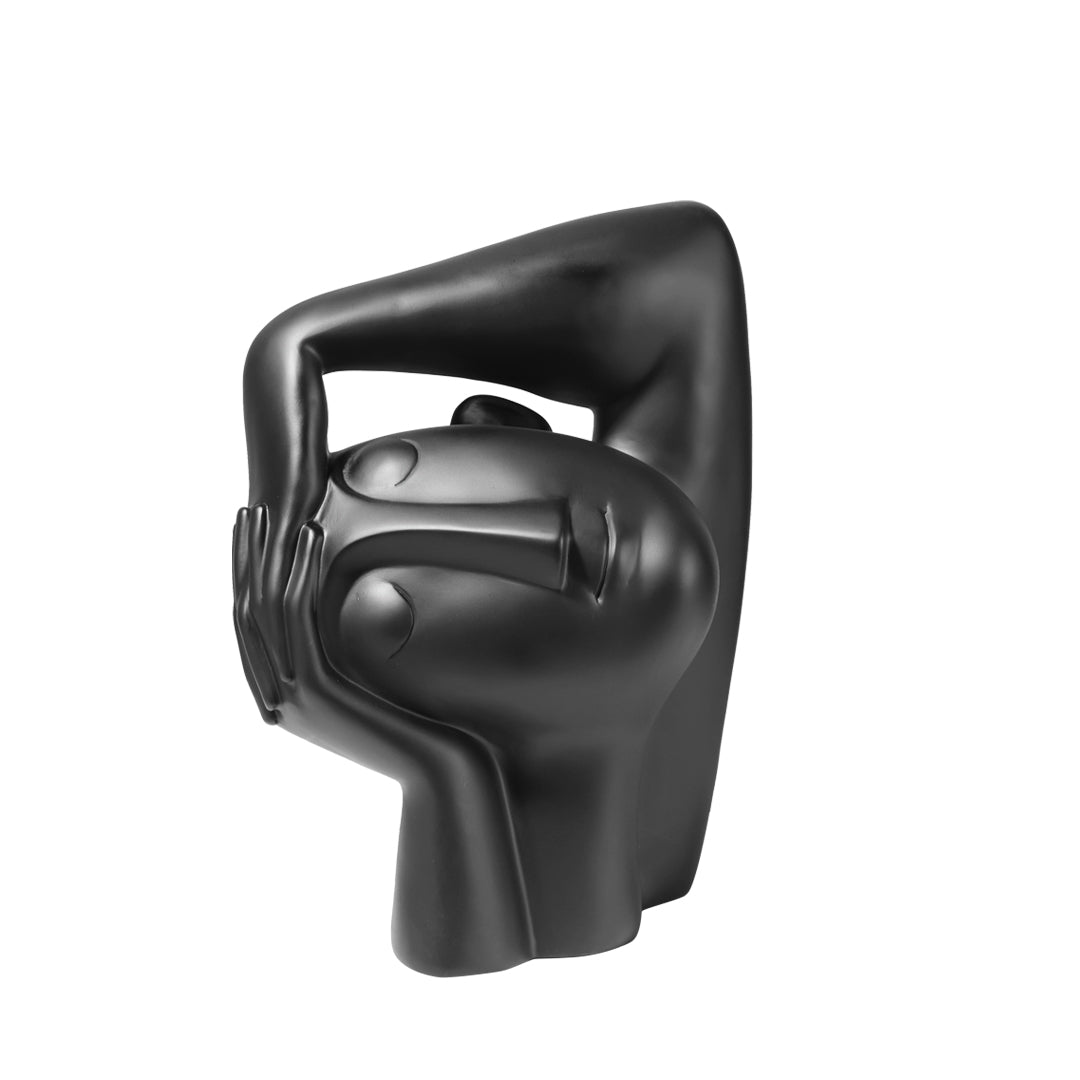 Minimalist Crooked Head Sculpture – Contemporary Art Decor