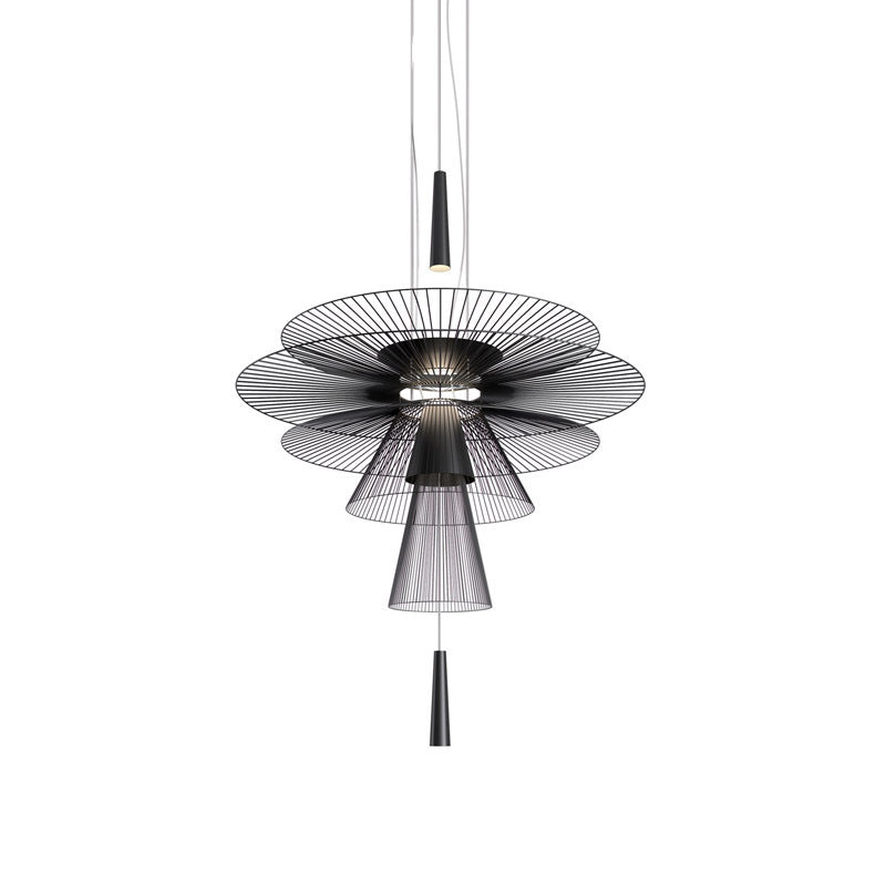 Minimalist Artistic Hollow Chandelier for Elegant Dining Rooms