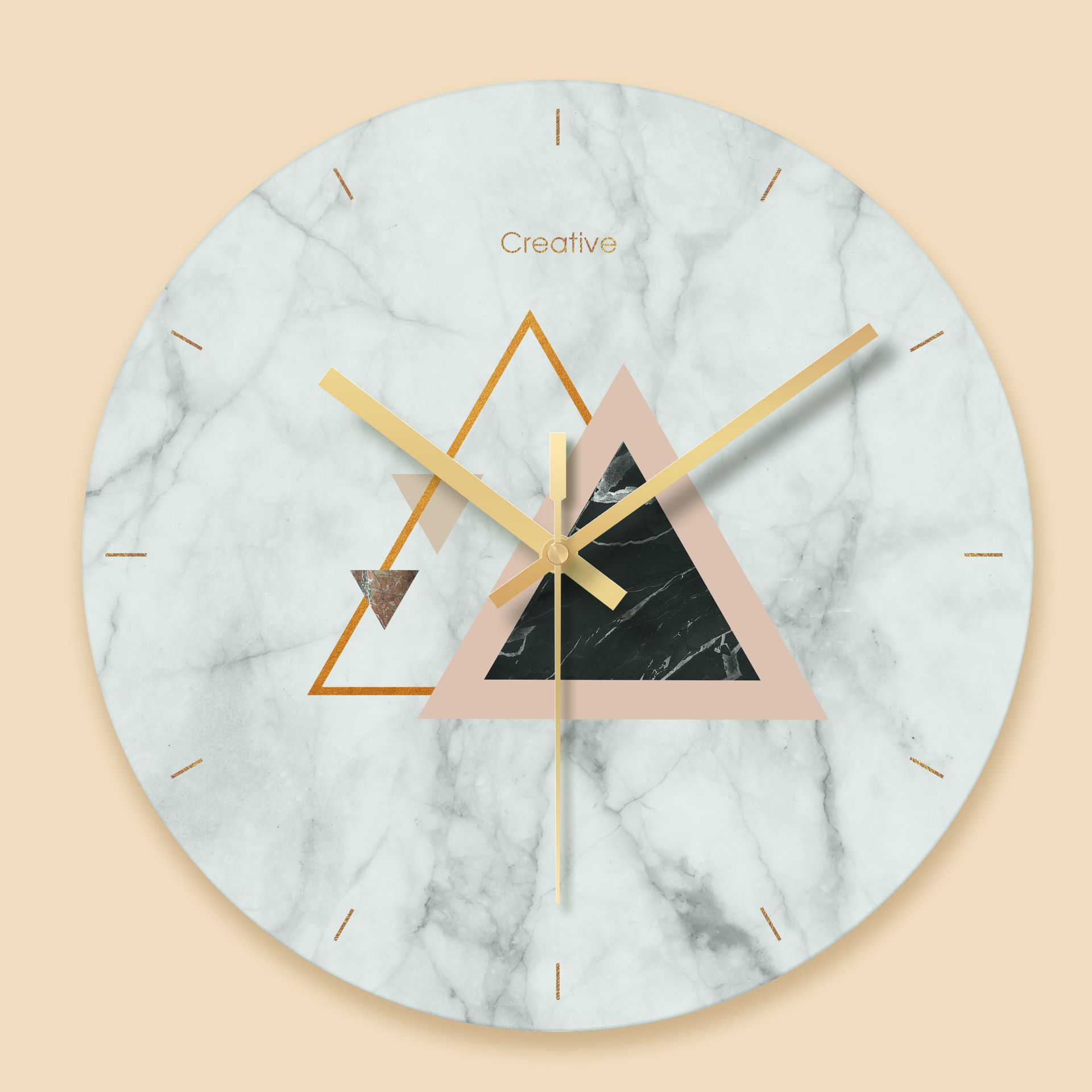 Glass wall clock