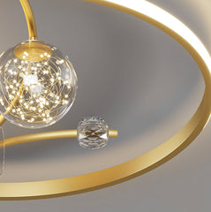 Modern Bladeless Ceiling Fan Chandelier – Elegant Bedroom Lighting