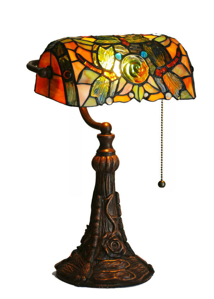 10-Inch Tiffany Style Table Lamp – Elegant Lighting for Study Rooms