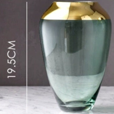 Modern Light Luxury Glass Vase – Elegant Living Room & Dining Table Decor