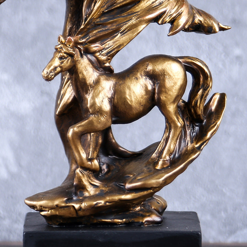 Bronze Horse Sculpture Decorative Statue for Living Room