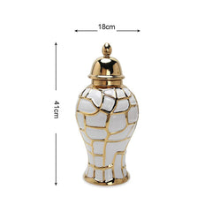 Ceramic Light Luxury Electroplating Vase Crafts Decoration
