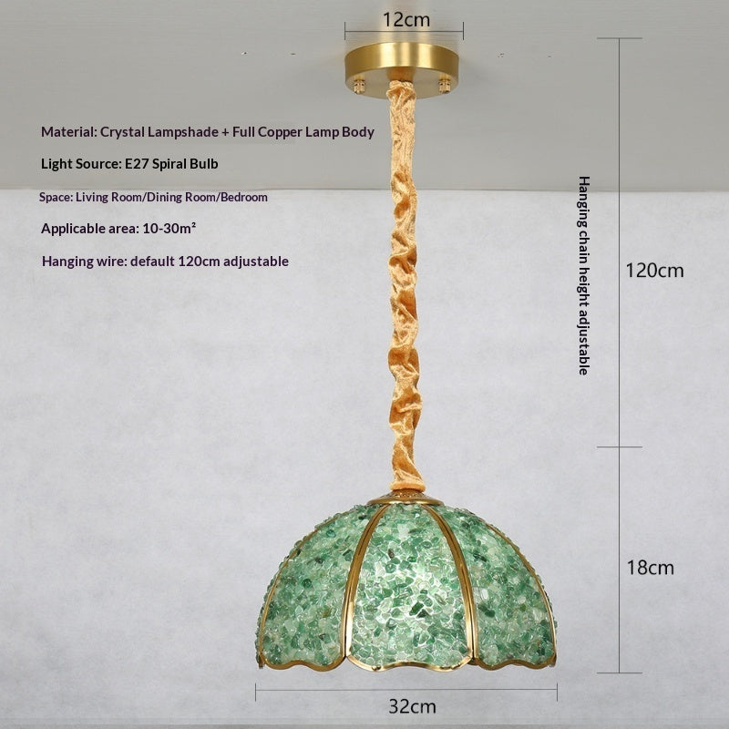 Light Luxury Vintage Crystal Chandelier – Solid Copper Restaurant Lighting