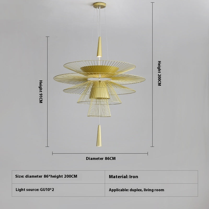 Minimalist Artistic Hollow Chandelier for Elegant Dining Rooms
