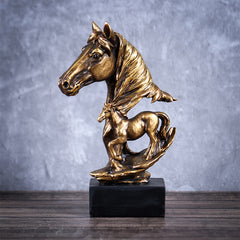 Bronze Horse Sculpture Decorative Statue for Living Room