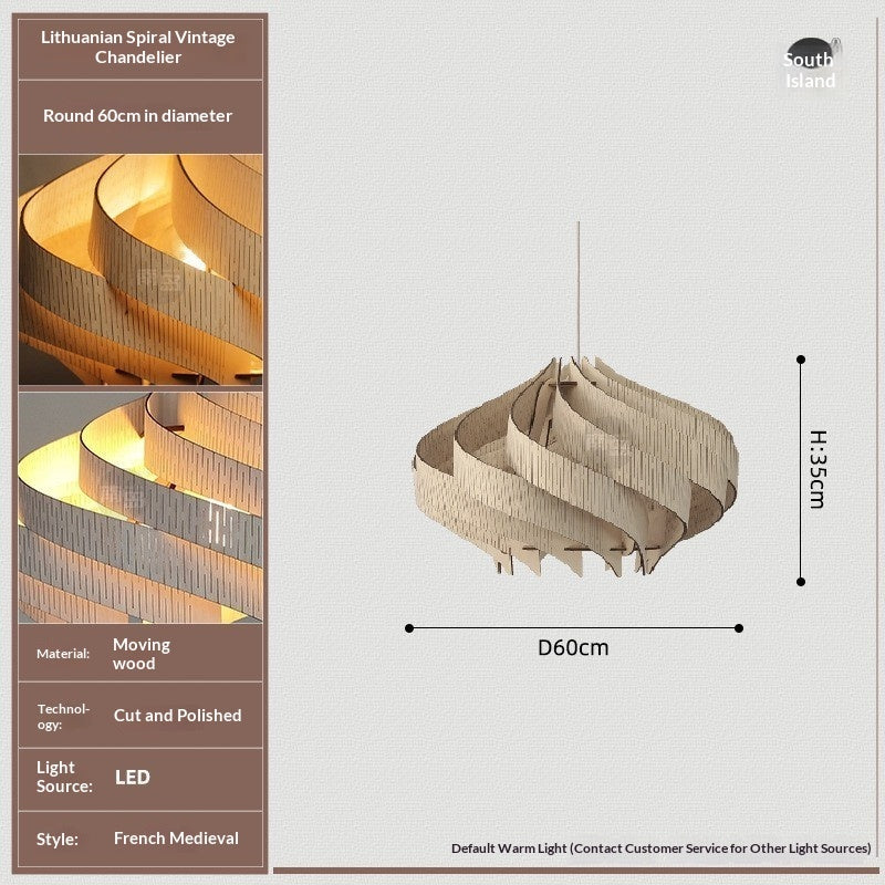 Luxury Retro Spiral Chandelier – Elegant Lighting for Dining Rooms & Stylish Interiors