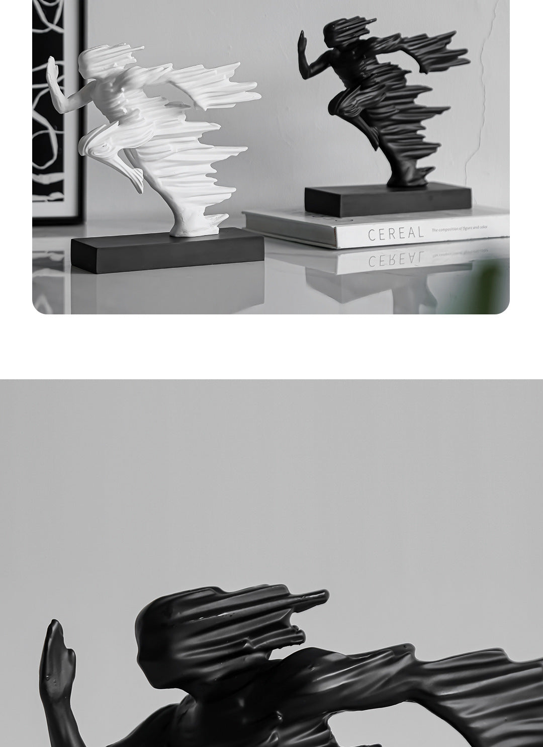 Resin Figurine Sculpture – Elegant Entryway & Shelf Decor