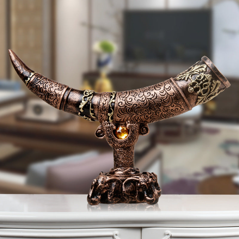 Elegant Faux Ivory Sculpture Decorative Home Ornament