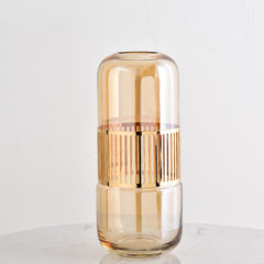 Glass Vase Light Luxury Golden Wrought Iron Living Room