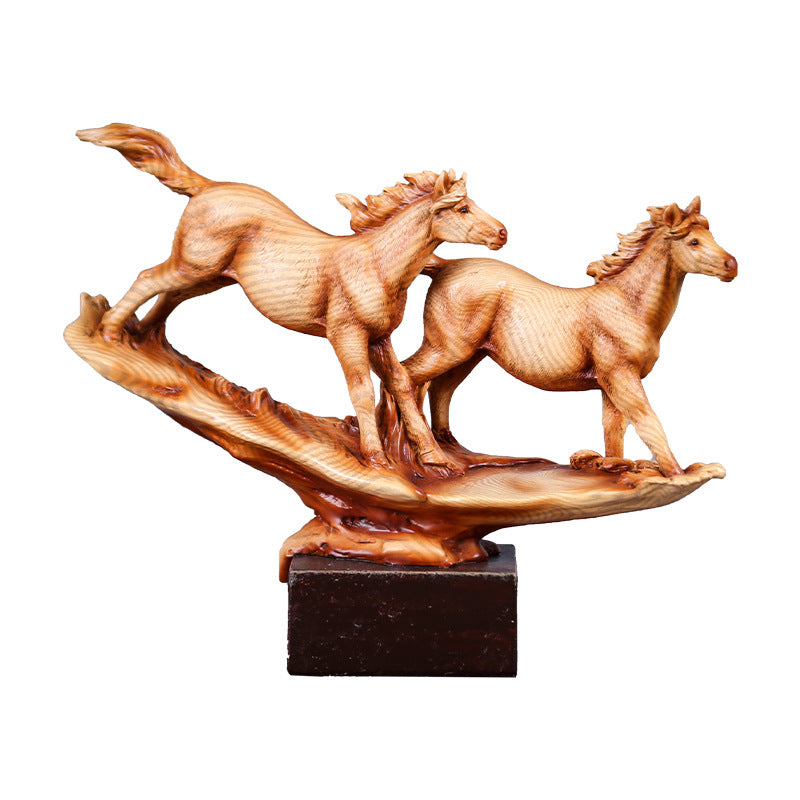 Bronze Horse Sculpture Decorative Statue for Living Room
