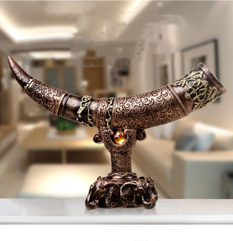 Elegant Faux Ivory Sculpture Decorative Home Ornament
