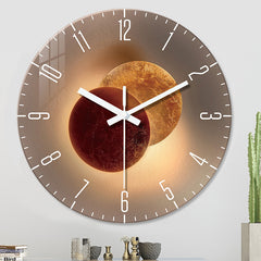 Luxury Silent Glass Wall Clock for Living Room
