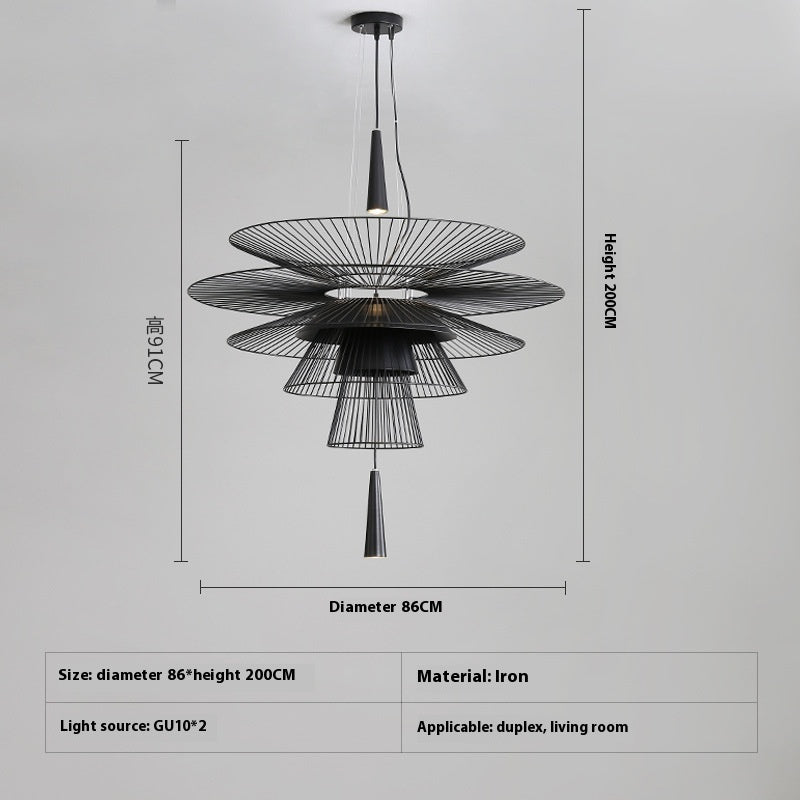 Minimalist Artistic Hollow Chandelier for Elegant Dining Rooms