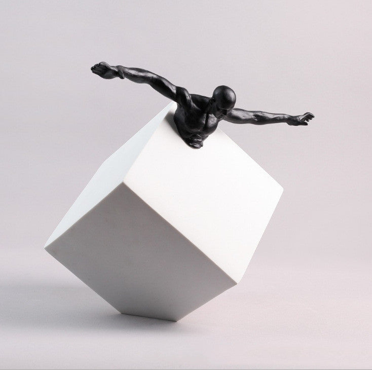 Modern Abstract Athlete Sculpture Decorative Ornament