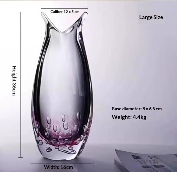 Modern Light Luxury Creative Glass Vase Luxury Model Room