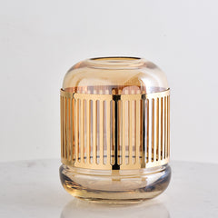 Glass Vase Light Luxury Golden Wrought Iron Living Room