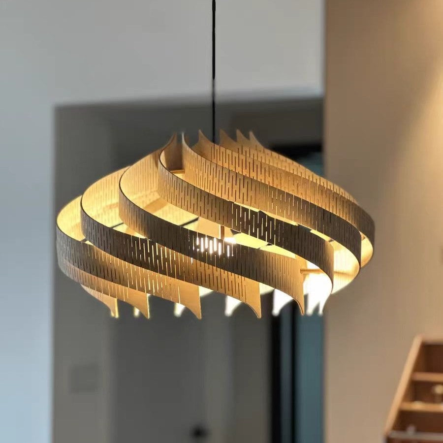Luxury Retro Spiral Chandelier – Elegant Lighting for Dining Rooms & Stylish Interiors