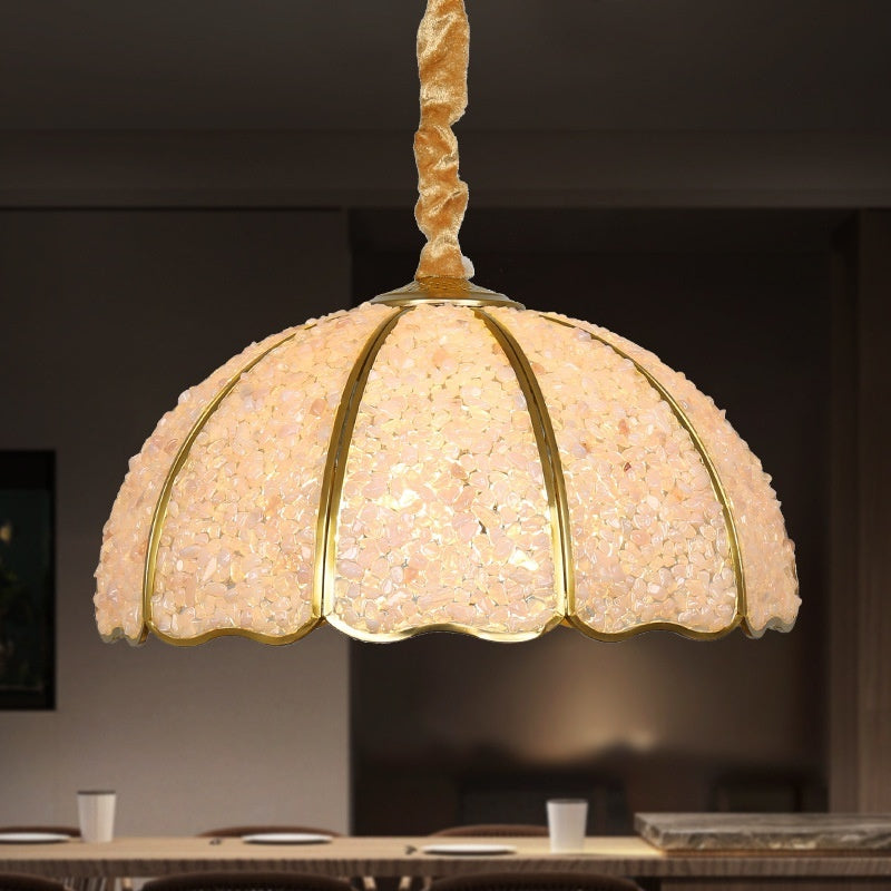 Light Luxury Vintage Crystal Chandelier – Solid Copper Restaurant Lighting