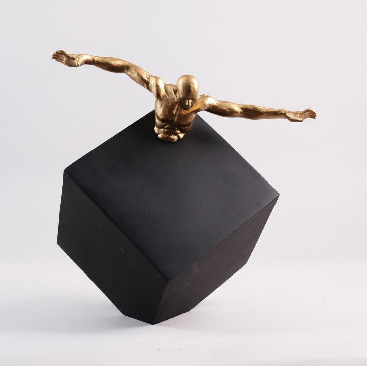Modern Abstract Athlete Sculpture Decorative Ornament