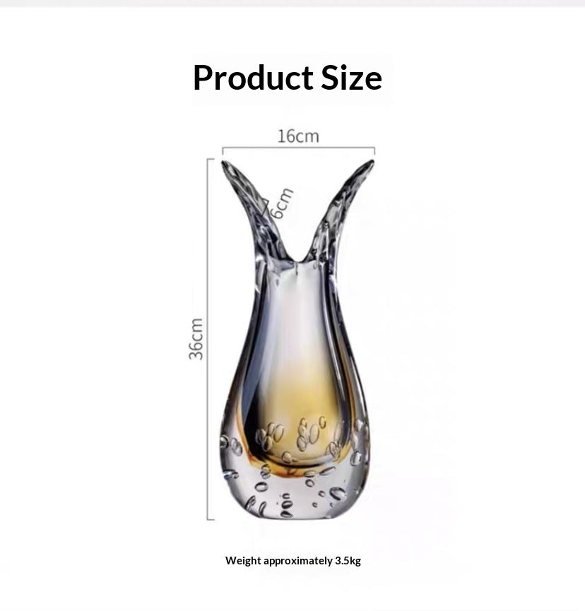 Modern Light Luxury Creative Glass Vase Luxury Model Room