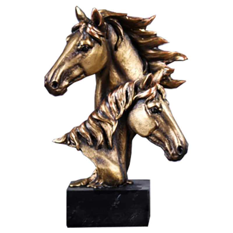 Bronze Horse Sculpture Decorative Statue for Living Room