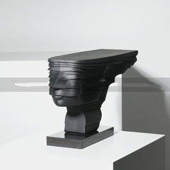Luxury Black Abstract Figure Sculpture – Contemporary Art Decor