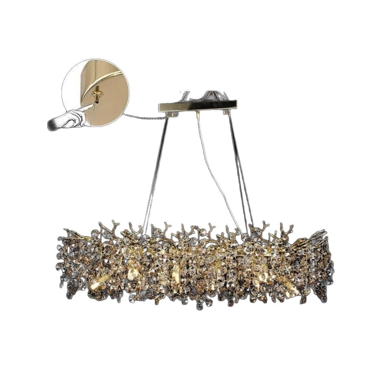 French Luxury Crystal Branch Chandelier for Elegant Dining Spaces