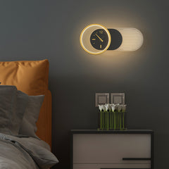 Nordic Minimalist Wall Clock Lamp – Silent Modern Living Room Decor