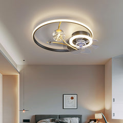 Modern Bladeless Ceiling Fan Chandelier – Elegant Bedroom Lighting