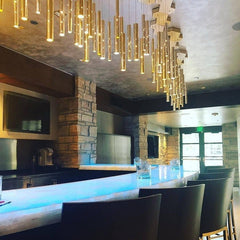 Creative Carved Hollow Tube Bar Chandelier – Modern Statement Lighting