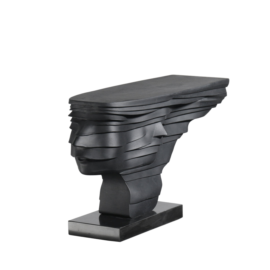 Luxury Black Abstract Figure Sculpture – Contemporary Art Decor